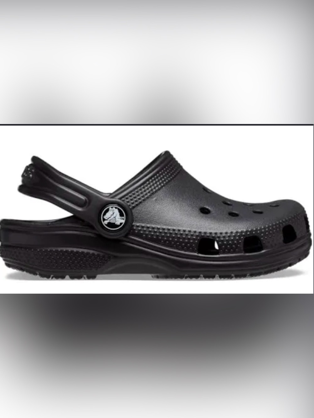 CROCS Kids Black Classic Clogs with Colorful Jibbitz Charms